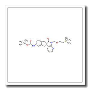 2-Methyl-2-propanyl [(2S)-2′-oxo-1′-{[2-(trimethylsilyl)ethoxy]methyl}-1,1′,2′,3-tetrahydrospiro[indene-2,3′-pyrrolo[2,3-b]pyridin]-5-yl]carbamate