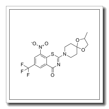2-(3-methyl-1,4-dioxa-8-azaspiro[4.5]decan-8-yl)-8-nitro-6-(trifluoromethyl)-1,3-benzothiazin-4-one CAS 957217-65-1