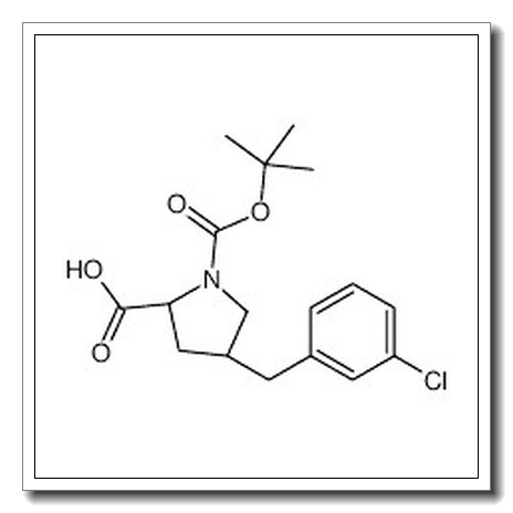 (2S,4R)-1-(tert-Butoxycarbonyl)-4-(3-chlorobenzyl)pyrrolidine-2-carboxylic acid