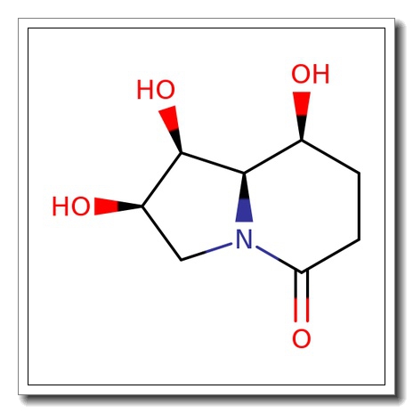 Hexahydro- 1, 2, 8- trihydroxy- [1S- (1a, 2a, 8a, 8ab) ]-5(1H) -indolizinone
