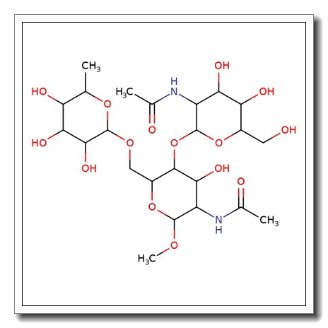 Methyl 2-acetamido-4-O-(2-acetamido-2-deoxy-b-D-glucopyranosyl)-2-deoxy-6-O-(a-L-fucopyranosyl)-b-D-glucopyranoside CAS 97242-84-7