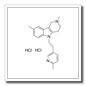 2,8-dimethyl-5-[2-(6-methylpyridin-3-yl)ethyl]-3,4-dihydro-1H-pyrido[4,3-b]indole,dihydrochloride CAS 97657-92-6