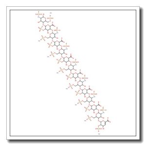 Heparin derived dp14 saccharide ammonium salt
