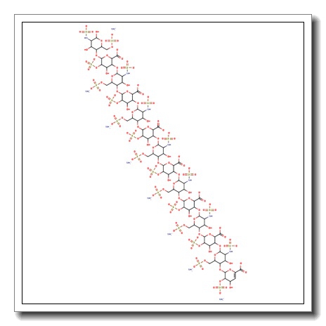 Heparin derived dp14 saccharide ammonium salt