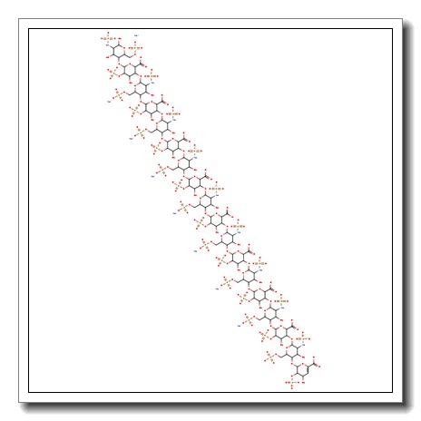 Heparin derived dp18 saccharide ammonium salt