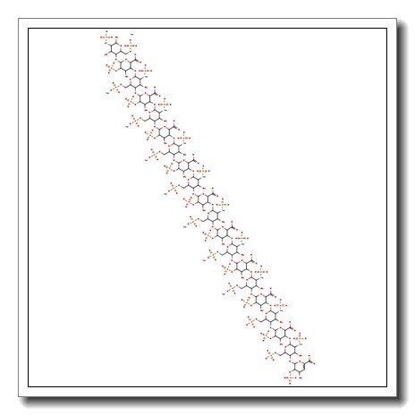 Heparin derived dp20 saccharide ammonium salt