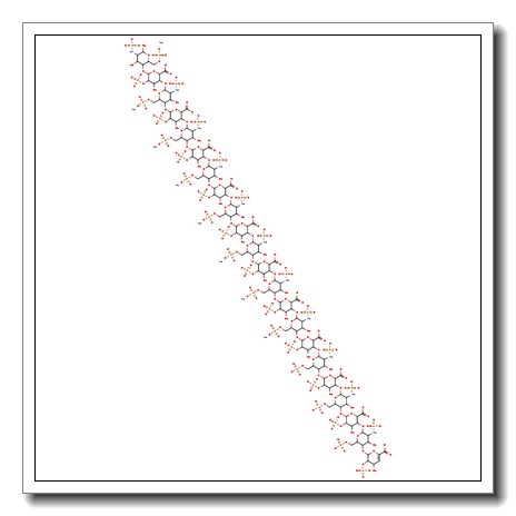 Heparin derived dp22 saccharide ammonium salt