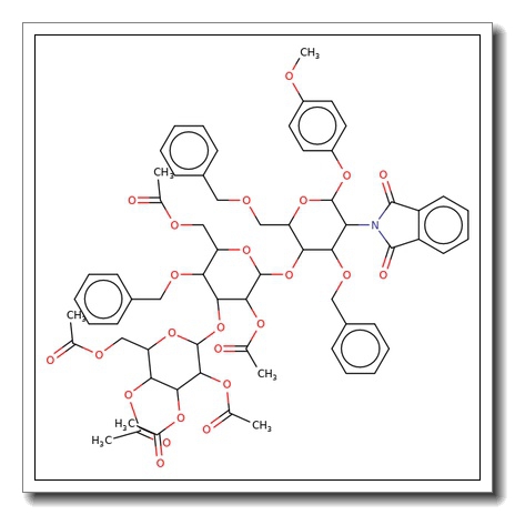 4-Methoxyphenyl 4-O-[2,6-di-O-acetyl-3-O-(2,3,4,6-tetra-O-acetyl-α-D-mannopyranosyl)-4-O-benzyl-β-D-mannopranosyl]-3,6-di-O-benzyl-2  -deoxy-2-phthalimido-β-D-glucopyranoside