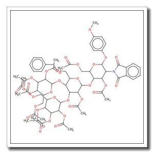 4-Methoxyphenyl 4-O-[2-O-acetyl-3,4-di-O-(2,3,4,6-tetra-O-acetyl-α-D-mannopyranosyl)-6-O-benzyl-β-D-mannopyrannosyl]-3,6-di-O-acetyl -2-deoxy-2-phthalimido-β-D-glucopyranoside