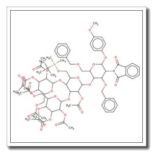 4-Methoxyphenyl 4-O-[2-O-acetyl-3,4-di-O-(2,3,4,6-tetra-O-acetyl-α-D-mannopyranosyl)-6-O-tert-butyldimethylsilyl-β-D-mannopyranosyl]  -3,6-di-O-benzyl-2-deoxy-2-phthalimido-β-D-glucopyranoside