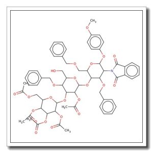 4-Methoxyphenyl 4-O-[2-O-acetyl-3-O-(2,3,4,6-tetra-O-acetyl-α-D-mannopyranosyl)-4-O-benzyl-b-D-mannopyranosyl]-3,6-di-O-benzyl-2-deo xy-2-phthalimido-β-D-glucopyranoside