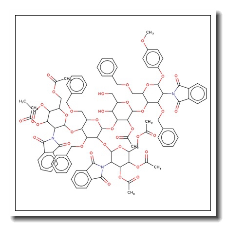 4-Methoxyphenyl 4-O-{2-O-acetyl-3-O-[2,4-di-O-(3,4 ,6-tri-O-acetyl-2-deoxy-2-phthalimido-β-D-glucopyranosyl)-3 ,6-di-O-benzyl-β-D-mannopyranosyl]-β-D-mannopyranosyl}-3 ,6-di-O-benzyl-2-deoxy-2-phthalimido-β-D-glucopyranoside