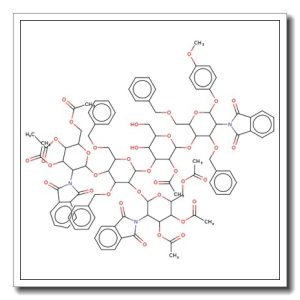 4-Methoxyphenyl 4-O-{2-O-acetyl-4-O-[2,4-di-O-(3,4,6-tri-O-acetyl-2-deoxy-2-phthalimido-β-D-glucopyranosyl)-3,4-di-O-benzyl-α-D-mann opyranosyl]-β-D-mannopyranosyl}-3,6-di-O-benzyl-2-deoxy-2-phthalimido-β-D-glucopyranoside