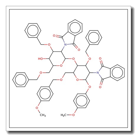 4-Methoxyphenyl 4-O-(3,6-di-O-benzyl-2-deoxy-2-phthalimido-b-D-glucopyranosyl)-3-O-benzyl-2-deoxy-6-O-(4-methoxybenzyl)-2-phthalimid  o-b-D-glucopyranoside