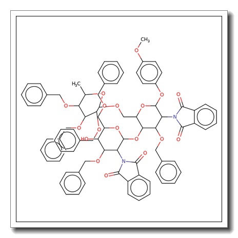 4-Methoxyphenyl 4-O-(3,6-di-O-benzyl-2-deoxy-2-phthalimido-β-D-glucopyranosyl)-3-O-benzyl-6-O-(2,3,4-tri-O-benzyl-α-L-fucopyranosyl)  -2-deoxy-2-phthalimido-β-D-glucopyranoside