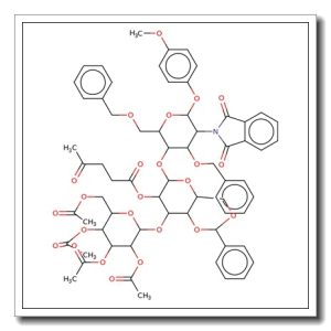 4-Methoxyphenyl 4-O-[3-O-(2,3,4,6-O-acetyl-α-D-mannopyranosyl)-4,6-O-benzylidene-2-O-levulinoyl-β-D-glucopyranosyl]-3,6-di-O-benzyl-  2-deoxy-2-phthalimido-β-D-glucopyranoside