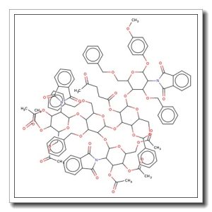 4-Methoxyphenyl 4-O-{3-O-[2,4-di-O-(3,4 ,6-tri-O-acetyl-2-deoxy-2-phthalimido-β-D-glucopyranosyl)-3 ,6-di-O-benzyl-β-D-mannopyranosyl]-4 ,6-O-benzylidene-2-O-levulinoyl-β-D-glucopyranosyl}-3 ,6-di-O-benzyl-2-deoxy-2-phthalimido-β-D-glucopyranoside