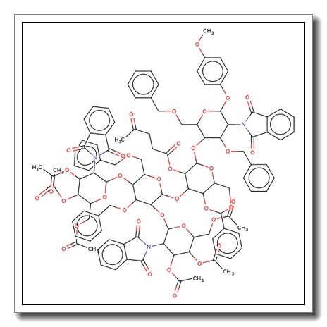 4-Methoxyphenyl 4-O-{3-O-[2,4-di-O-(3,4 ,6-tri-O-acetyl-2-deoxy-2-phthalimido-β-D-glucopyranosyl)-3 ,6-di-O-benzyl-β-D-mannopyranosyl]-4 ,6-O-benzylidene-2-O-levulinoyl-β-D-glucopyranosyl}-3 ,6-di-O-benzyl-2-deoxy-2-phthalimido-β-D-glucopyranoside