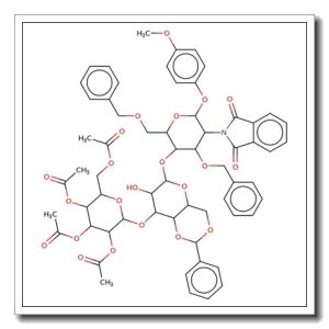 4-Methoxyphenyl 4-O-[4,6-O-benzylidene-3-O-(2,3,4,6-tetra-O-acetyl-α-D-mannopyranosyl)-β-D-glucopyranosyl]-3,6-di-O-benzyl-2-deoxy-2  -phthalimido-β-D-glucopyranoside