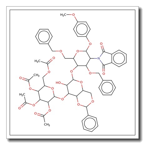 4-Methoxyphenyl 4-O-[4,6-O-benzylidene-3-O-(2,3,4,6-tetra-O-acetyl-α-D-mannopyranosyl)-β-D-glucopyranosyl]-3,6-di-O-benzyl-2-deoxy-2  -phthalimido-β-D-glucopyranoside