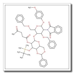 4-Methoxyphenyl 4-O-(4,6-O-benzylidene-3-O-tert-butyldimethylsilyl-2-O-levulinoyl-β-D-glucopyranosyl)-3,6-di-O-benzyl-2-deoxy-2-phth alimido-β-D-glucopyranoside