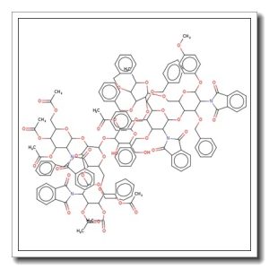 4-Methoxyphenyl 4-O-{4-O-[[2-O-Ac-3-O-[2,4-di-O-(3,4,6-tri-O-Ac-2-deoxy-2-PhthN-β-D-Glc)-3,6-di-O-Bn-α-D-Man]-β-D-Man]]-3,6-di-O-Bn-  2-deoxy-2-PhthN-β-D-Glc}-3-O-Bn-6-O-(tri-O-Bn-α-L-Fuc)-2-deoxy-2-PhthN-β-D-Glc