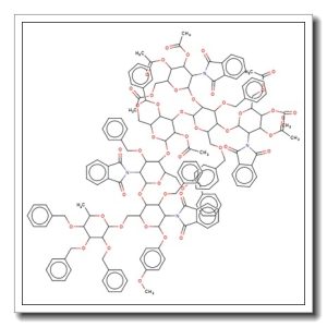 4-Methoxyphenyl 4-O-{4-O-[[2-O-Ac-3-O-[2,4-di-O-(3,4,6-tri-O-Ac-2-PhthN-β-D-Glc)-3,6-di-O-Bn-α-D-Man]-4,6-O-benzylidene-β-D-Man]]-3,  6-di-O-Bn-2-PhthN-β-D-Glc}-3-O-Bn-6-O-(tri-O-Bn-α-L-Fuc)-2-PhthN-β-D-Glc