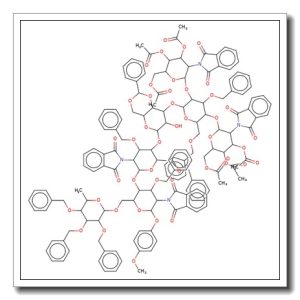 4-Methoxyphenyl 4-O-{4-O-[[3-O-(2,4-di-O-[3,4,6-tri-O-Ac-2-PhthN-β-D-Glc)-3,6-di-O-Bn-α-D-Man]-4,6-O-benzylidene-β-D-Glc]]-3,6-di-O- Bn-2-PhthN-β-D-Glc}-3-O-Bn-6-O-(tri-O-Bn-α-L-Fuc)-2-PhthN-β-D-Glc