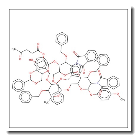 4-Methoxyphenyl 4-O-[4-O-(4,6-O-benzylidene-2-O-levulinoyl-β-D-glucopyranosyl)-3,6-di-O-benzyl-2-deoxy-2-phthalimido-β-D-glucopyrano syl]-3-O-benzyl-6-O-(2,3,4-tri-O-benzyl-α-L-fucopyranosyl)-2-deoxy-2-phthalimido-β-D-glucopyranoside