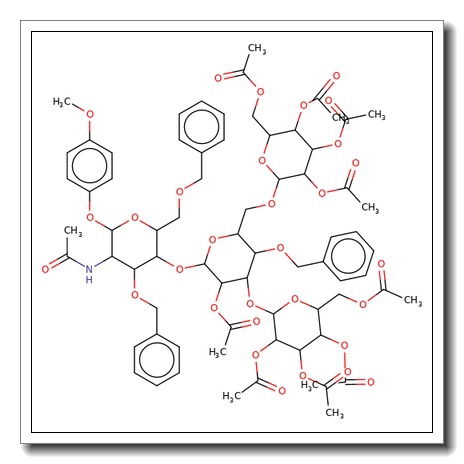 4-Methoxyphenyl 2-acetamido-4-O-[2-O-acetyl-3,6-di-O-(2,3,4,6-tetra-O-acetyl-a-D-mannopyranosyl)-4-O-benzyl-b-D-mannopyranosyl]-3,6- di-O-benzyl-2-deoxy-b-D-glucopyranoside