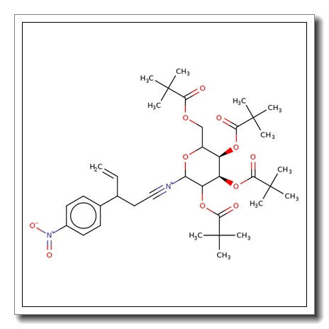 N-[2-(4'-Nitrophenyl)-1-cyano-3-butene]-2,3,4,6-tetra-O-pivaloyl-D-glucopyranoside