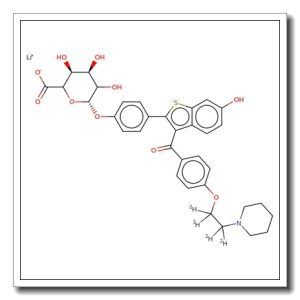Raloxifene-4′-D-glucuronide D4 lithium salt
