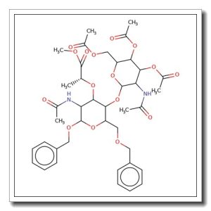 4-O-(2-Acetamido-2-deoxy-3,4,6-tri-O-acetyl-b-D-glucopyranosyl)-1,6-di-O-benzyl-2-deoxy-a-D-muramic acid methyl ester