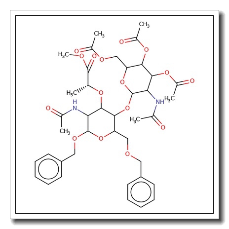 4-O-(2-Acetamido-2-deoxy-3,4,6-tri-O-acetyl-b-D-glucopyranosyl)-1,6-di-O-benzyl-2-deoxy-a-D-muramic acid methyl ester