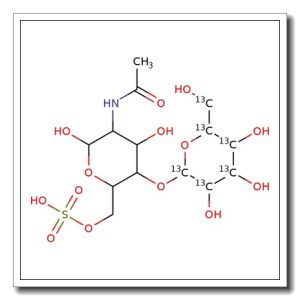 2-Acetamido-2-deoxy-4-O-(beta-D-[UL-13-C-6]-galactopyranosyl)-D-glucopyranose 6-sulfate