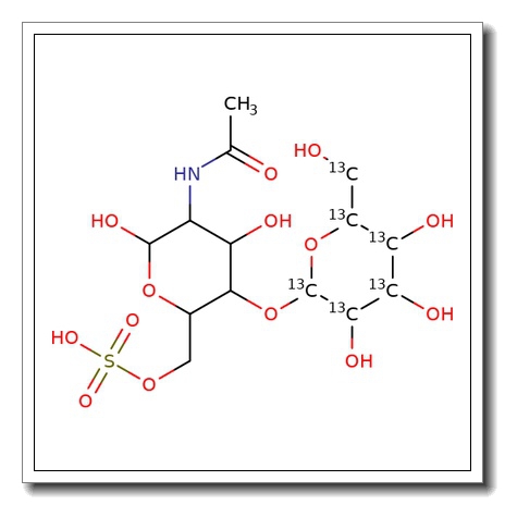 2-Acetamido-2-deoxy-4-O-(beta-D-[UL-13-C-6]-galactopyranosyl)-D-glucopyranose 6-sulfate