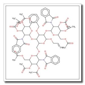 Allyl 2,4,6-tri-O-(3,4,6-tri-O-acetyl-2-deoxy-2-phthalimido-β-D-glucopyranosyl)-3-O-benzyl-α-D-mannopyranoside