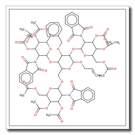 Allyl 2,4,6-tri-O-(3,4,6-tri-O-acetyl-2-deoxy-2-phthalimido-β-D-glucopyranosyl)-3-O-benzyl-α-D-mannopyranoside