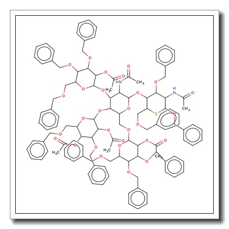 Benzyl 2-acetamido-4-O-[2-acetamido-4-O-(2,4-di-O-acetyl-3,6-di-O-benzyl-b-D-glucopyranosyl)-3,6-di-O-(2-O-acetyl-3,4,6-tri-O-benzyl -a-D-mannopyranosyl)-2-deoxy-b-D-glucopyranosyl]-3,6-di-O-benzyl-2-deoxy-5-thio-b-D-glucopyranoside