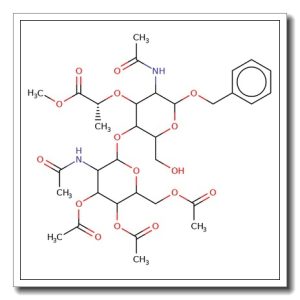 Benzyl 4-O-(2-acetamido-2-deoxy-3,4,6-tri-O-acetyl-b-D-glucopyranosyl)-N-acetyl-a-D-muramic acid methyl ester