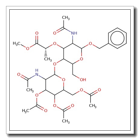 Benzyl 4-O-(2-acetamido-2-deoxy-3,4,6-tri-O-acetyl-b-D-glucopyranosyl)-N-acetyl-a-D-muramic acid methyl ester