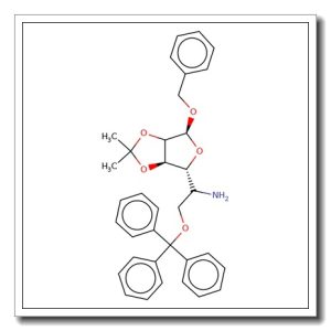 Benzyl 5-amino-5-deoxy-2,3-O-isopropylidene-6-O-trityl-a-L-gulofuranoside