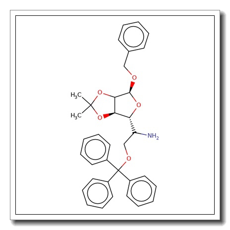 Benzyl 5-amino-5-deoxy-2,3-O-isopropylidene-6-O-trityl-a-L-gulofuranoside