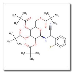N-[2-(2′-Fluorobenzylacetonitrile)]-2,3,4,6-tetra-O-pivaloyl-b-D-glucopyranoside