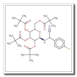 N-[2-(4′-Fluorobenzylacetonitrile)]-2,3,4,6-tetra-O-pivaloyl-b-D-glucopyranoside