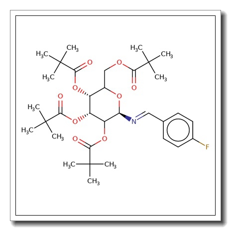 N-(4-Fluorobenzyliden)imino-2,3,4,6-tetra-O-pivaloyl-b-D-glucopyranoside