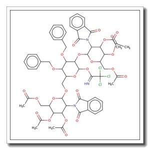 3,4-Di-O-benzyl-2,6-di-O-(3,4,6-tri-O-acetyl-2-deoxy-2-phthalimido-b-D-glucopyranosyl)-a-D-mannopyranosyl trichloroacetimidate