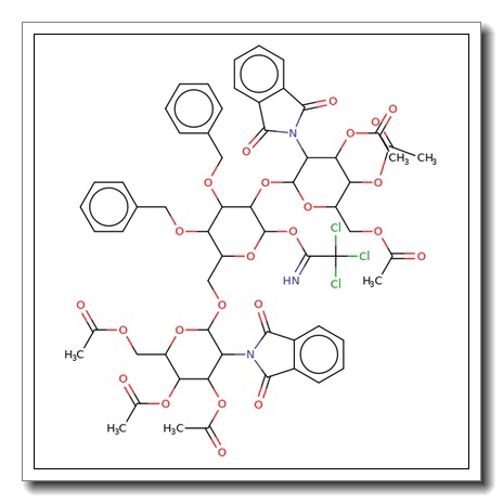3,4-Di-O-benzyl-2,6-di-O-(3,4,6-tri-O-acetyl-2-deoxy-2-phthalimido-b-D-glucopyranosyl)-a-D-mannopyranosyl trichloroacetimidate