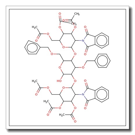 4,6-Di-O-(3,4,6-tri-O-acetyl-2-deoxy-2-phthalimido β-D-glucopyranosyl)-3-6-di-O-benzyl-α-D-mannopyranose